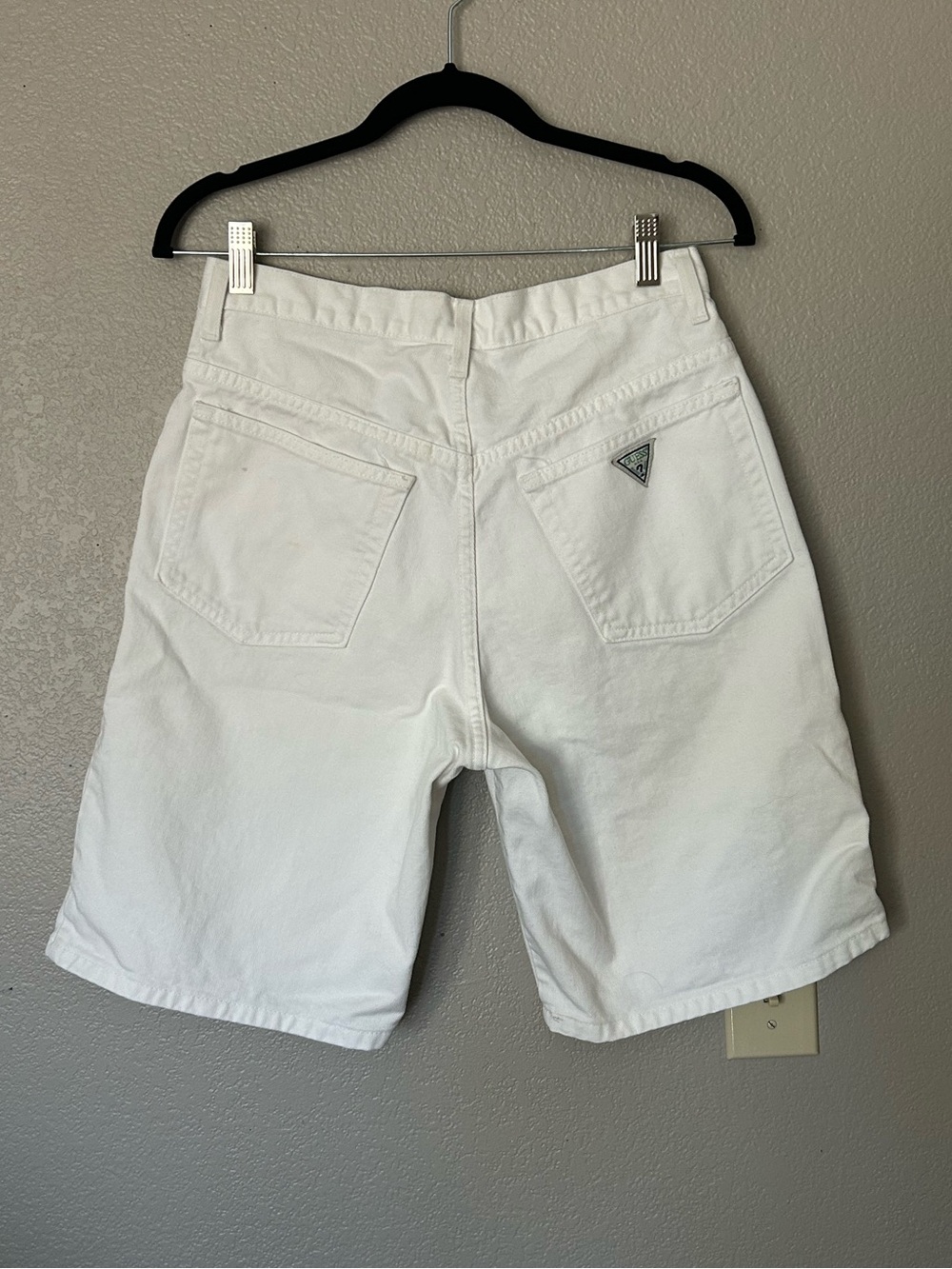 Guess Vintage 1990s White Jean Shorts Cotton Sz 30